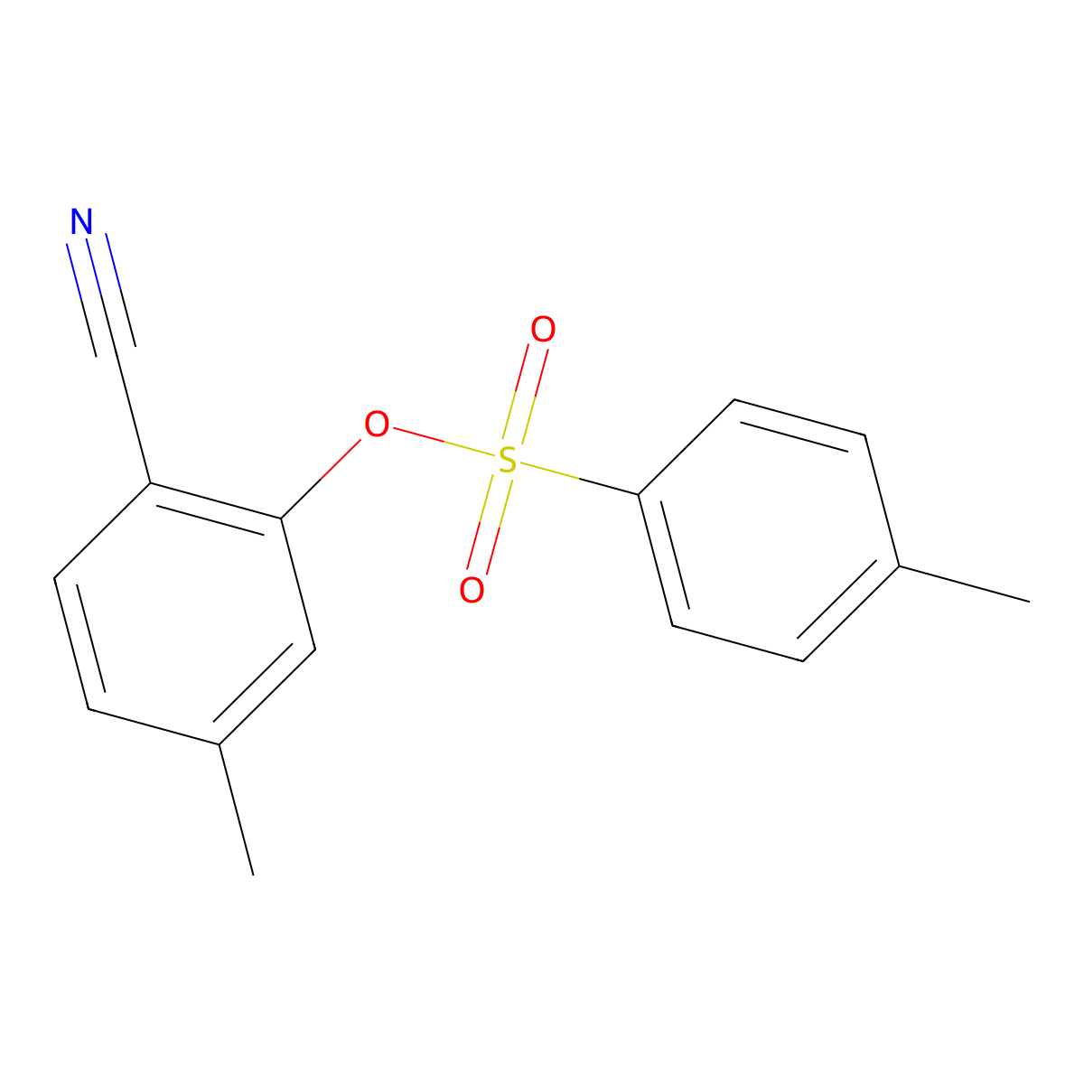 2-Cyano-5-methylphenyl 4-methylbenzene-1-sulfonate molecular structure, CAS 2757952-94-4
