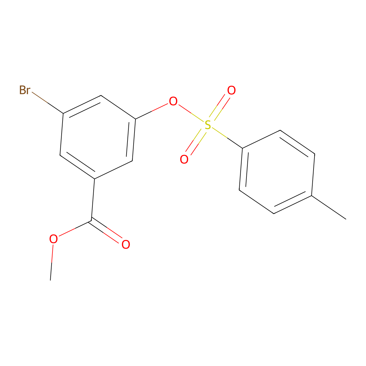 Methyl 3-bromo-5-[(4-methylbenzenesulfonyl)oxy]benzoate molecular structure, CAS 2757952-95-5