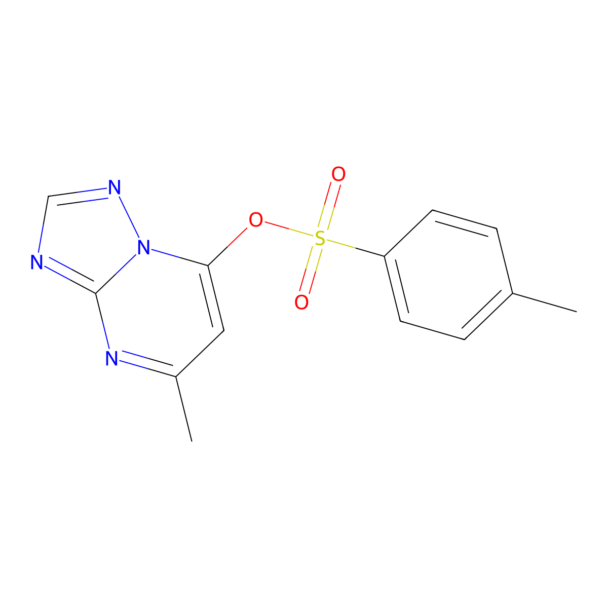 5-Methyl-[1,2,4]triazolo[1,5-a]pyrimidin-7-yl 4-methylbenzene-1-sulfonate molecular structure, CAS 2757952-98-8