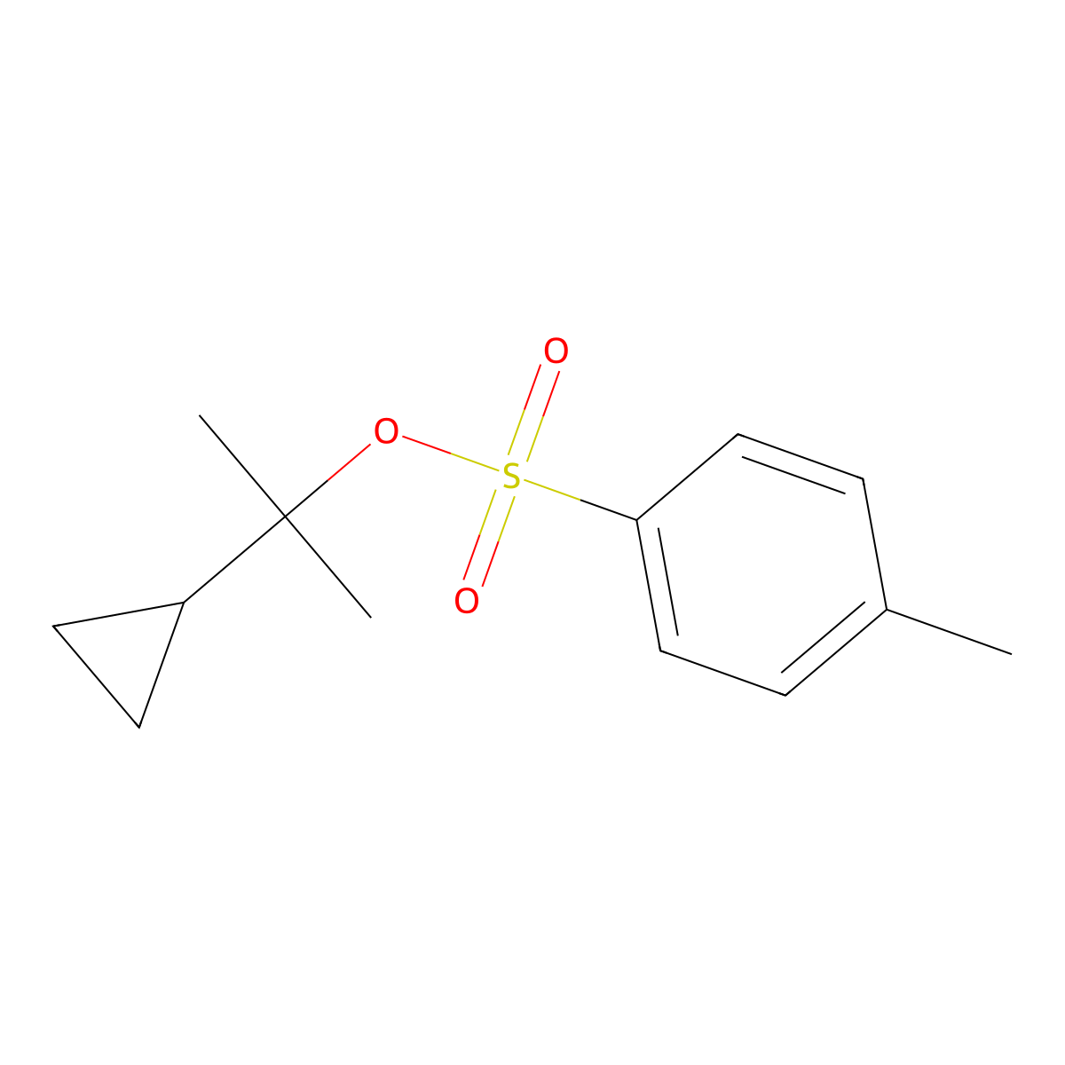 2-Cyclopropylpropan-2-yl 4-methylbenzene-1-sulfonate molecular structure, CAS 2757954-72-4