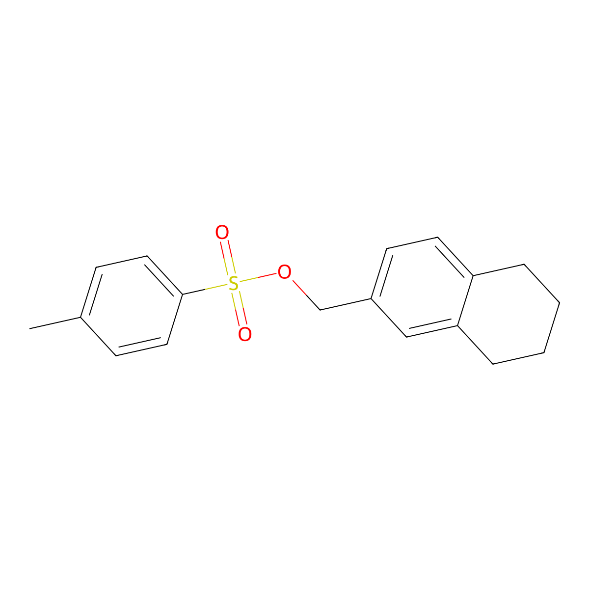 (5,6,7,8-Tetrahydronaphthalen-2-yl)methyl 4-methylbenzene-1-sulfonate molecular structure, CAS 2757954-75-7