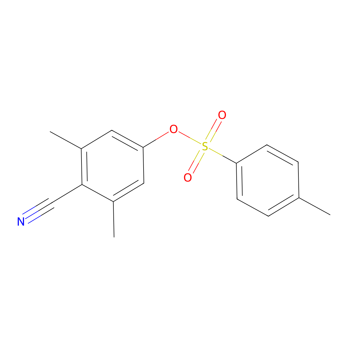 4-Cyano-3,5-dimethylphenyl 4-methylbenzene-1-sulfonate molecular structure, CAS 2757954-85-9