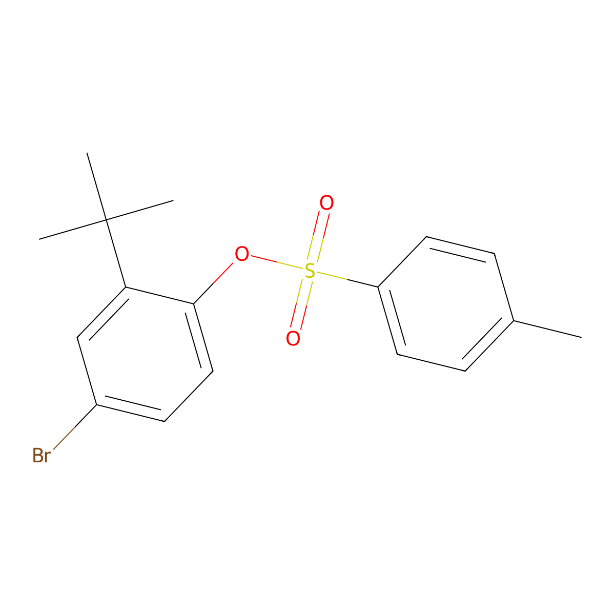 4-Bromo-2-tert-butylphenyl 4-methylbenzene-1-sulfonate molecular structure, CAS 2757954-91-7