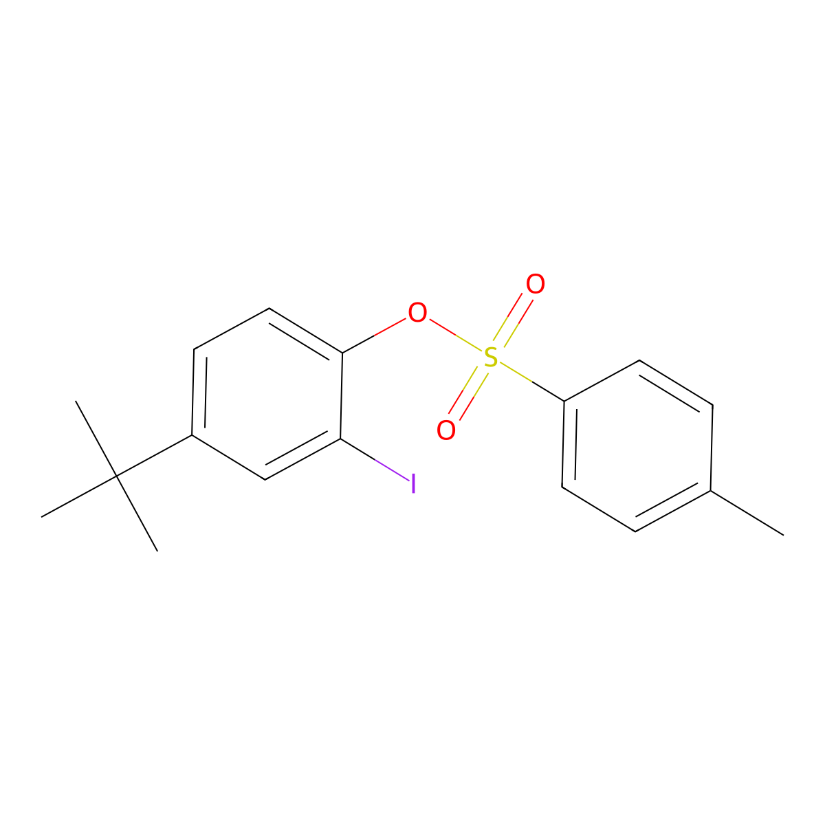 4-Tert-butyl-2-iodophenyl 4-methylbenzene-1-sulfonate molecular structure, CAS 2757954-95-1