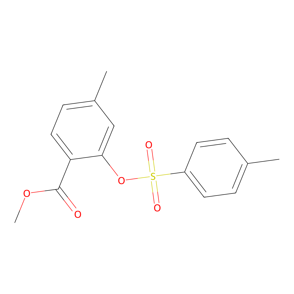 Methyl 4-methyl-2-[(4-methylbenzenesulfonyl)oxy]benzoate molecular structure, CAS 2757955-01-2