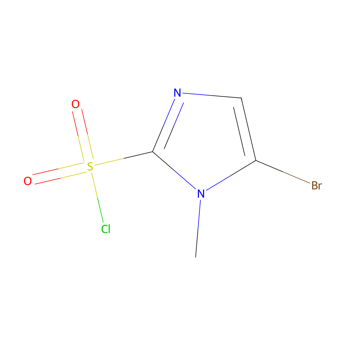 5-bromo-1-methyl-1H-imidazole-2-sulfonyl chloride molecular structure, CAS 2757955-13-6