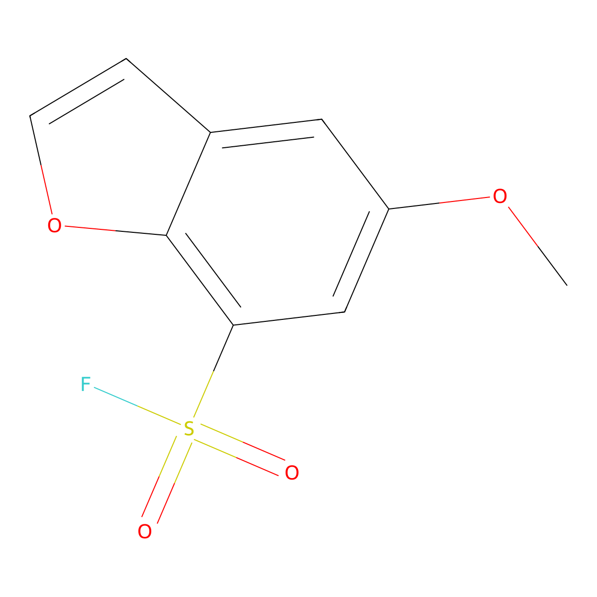 5-Methoxy-1-benzofuran-7-sulfonyl fluoride molecular structure, CAS 2757955-19-2