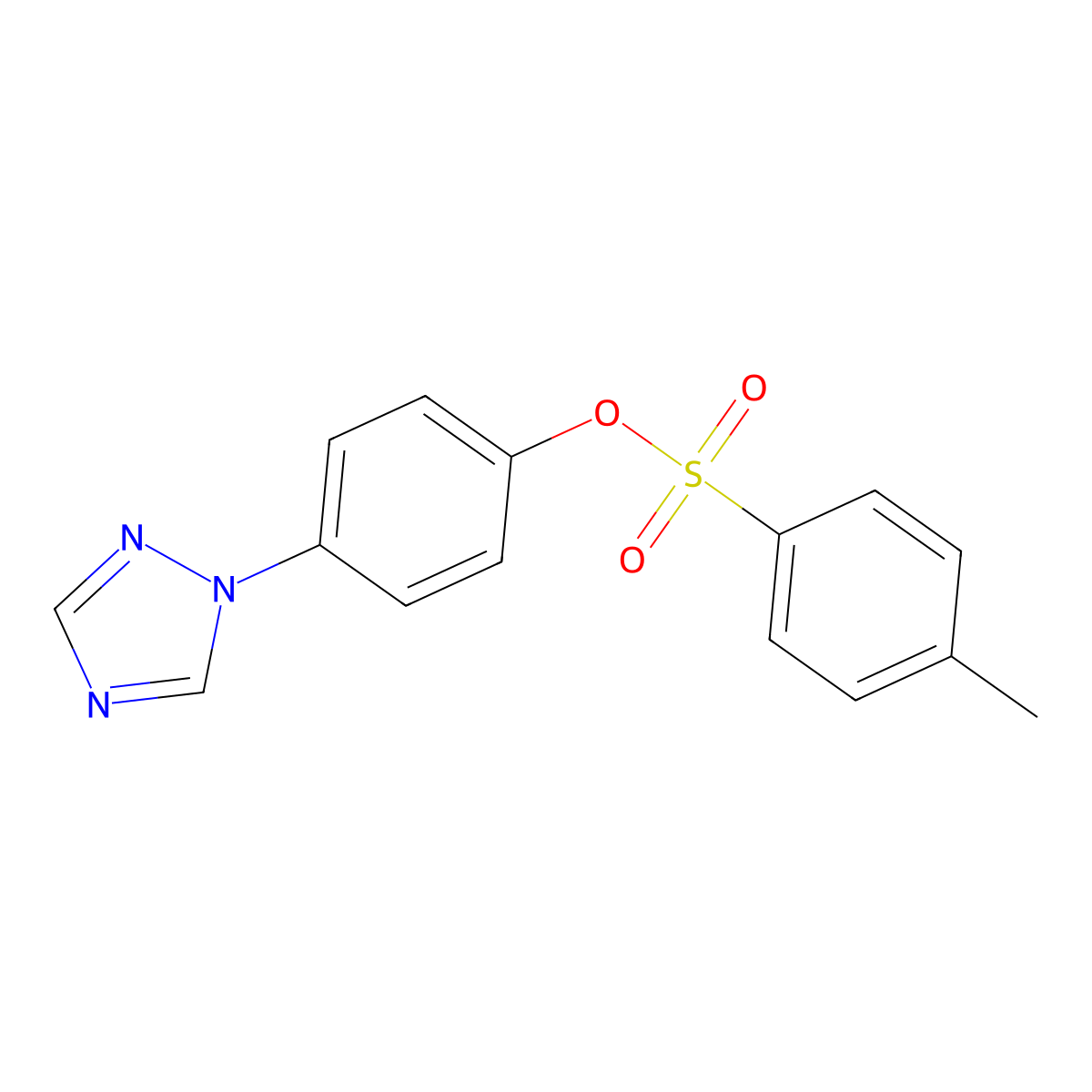 4-(1H-1,2,4-triazol-1-yl)phenyl 4-methylbenzene-1-sulfonate molecular structure, CAS 2757955-24-9