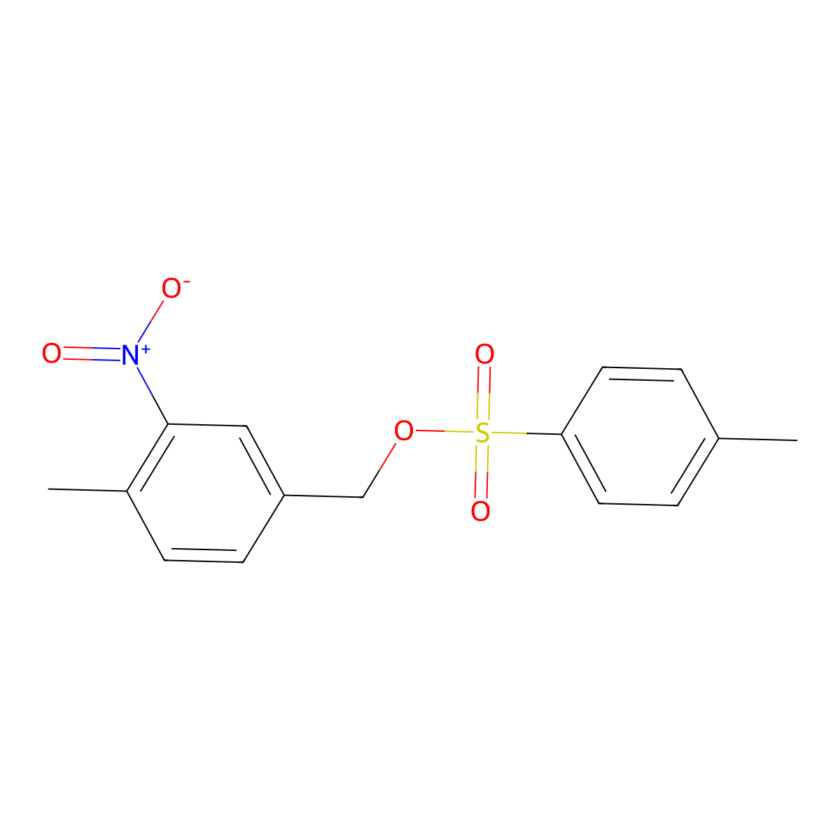 (4-Methyl-3-nitrophenyl)methyl 4-methylbenzene-1-sulfonate molecular structure, CAS 2757955-25-0