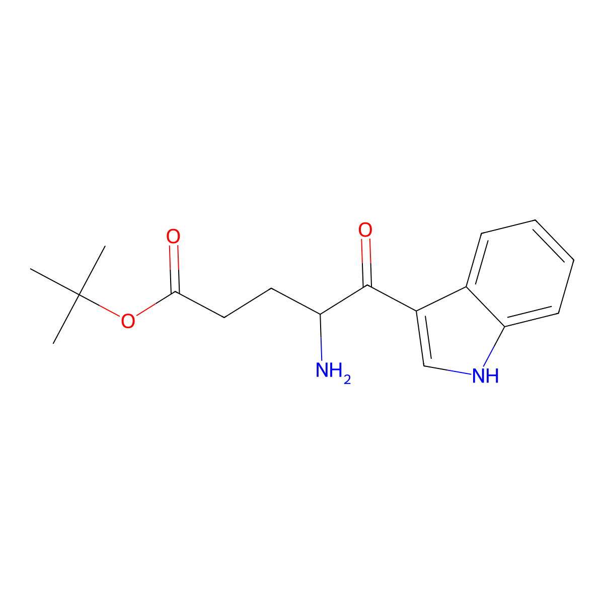 tert-butyl 4-amino-5-(1H-indol-3-yl)-5-oxopentanoate molecular structure, CAS 2757955-31-8