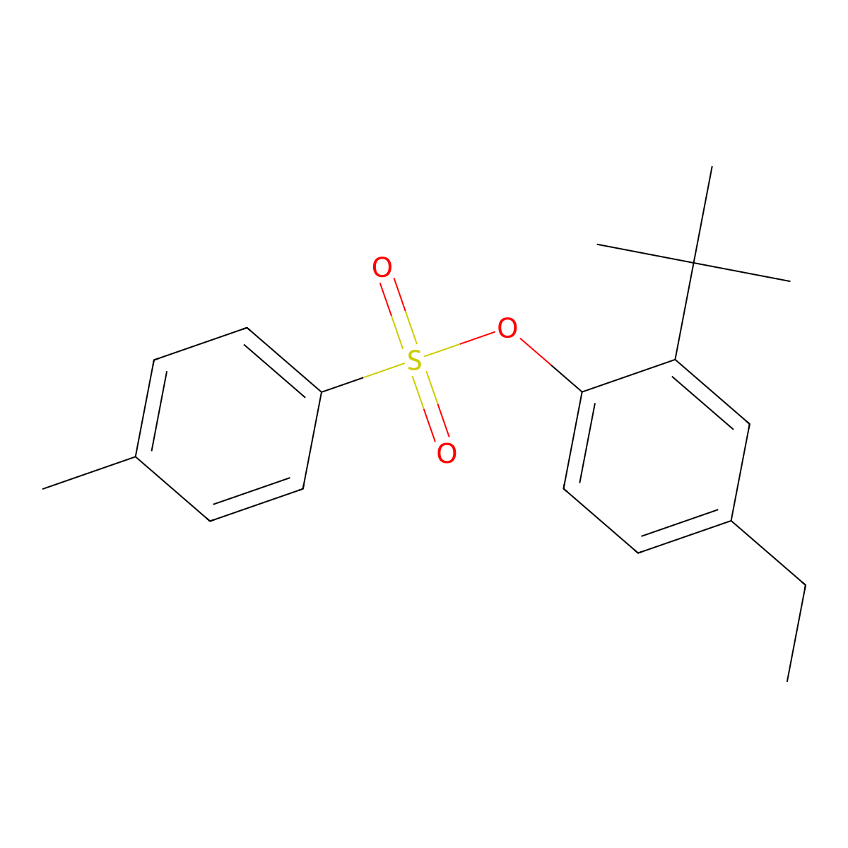 2-Tert-butyl-4-ethylphenyl 4-methylbenzene-1-sulfonate molecular structure, CAS 2757955-33-0