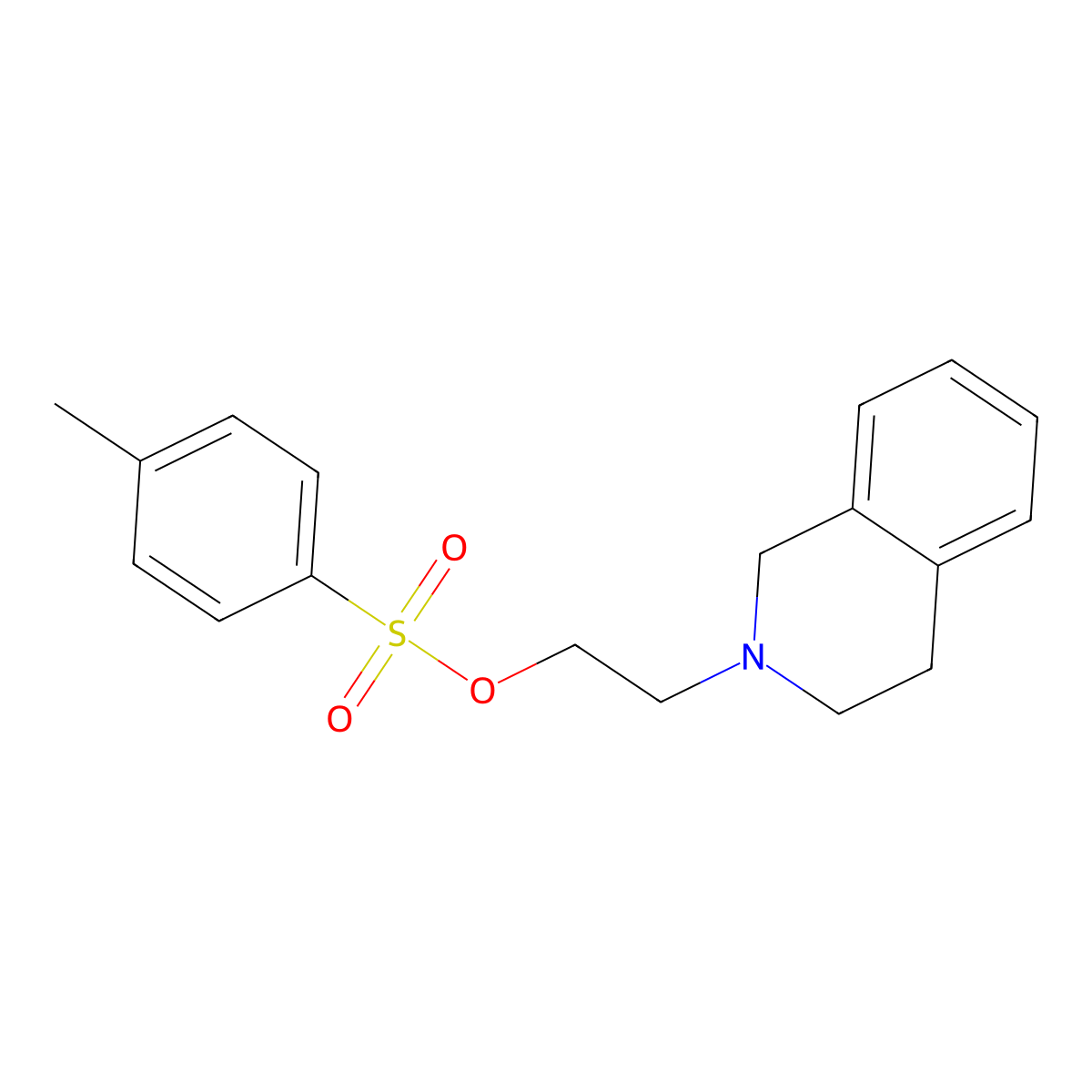 2-(1,2,3,4-Tetrahydroisoquinolin-2-yl)ethyl 4-methylbenzene-1-sulfonate molecular structure, CAS 2757955-34-1