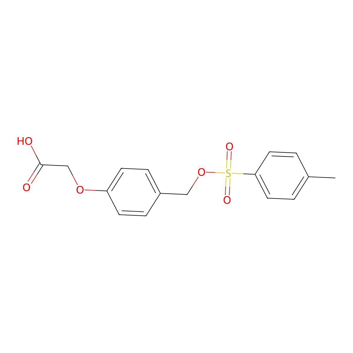 2-(4-{[(4-Methylbenzenesulfonyl)oxy]methyl}phenoxy)acetic acid molecular structure, CAS 2757955-39-6