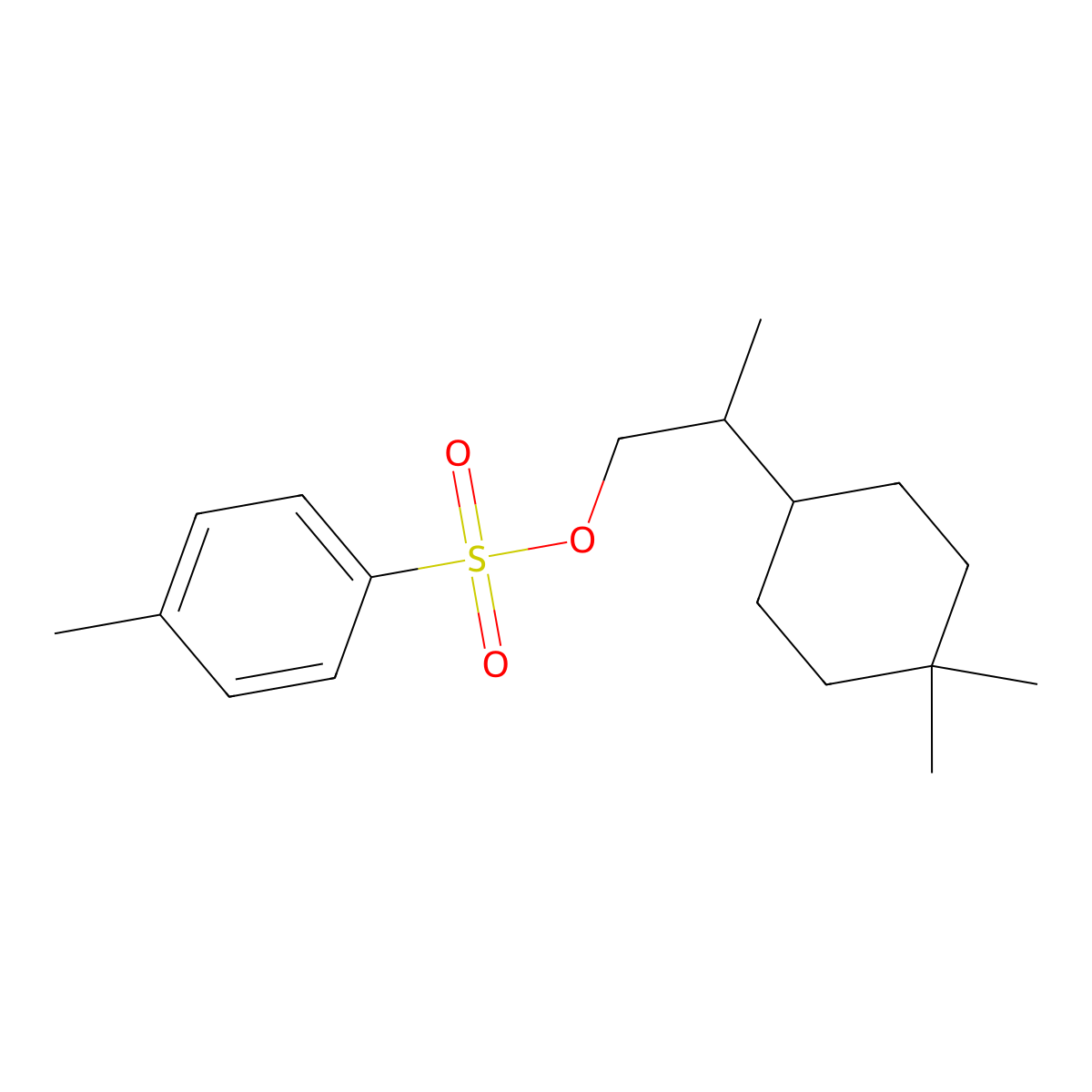 2-(4,4-Dimethylcyclohexyl)propyl 4-methylbenzene-1-sulfonate molecular structure, CAS 2757955-43-2