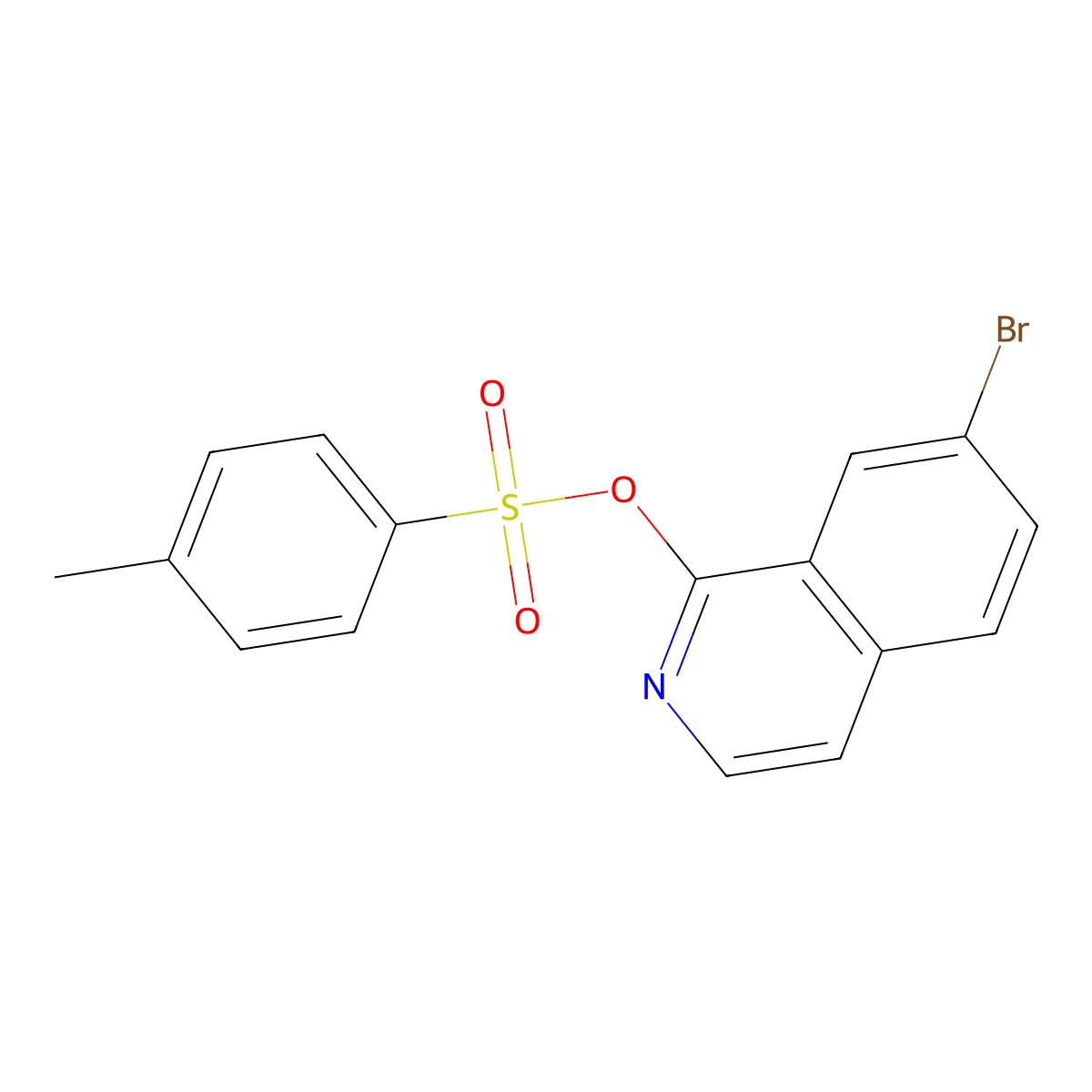 7-Bromoisoquinolin-1-yl 4-methylbenzene-1-sulfonate molecular structure, CAS 2757955-49-8