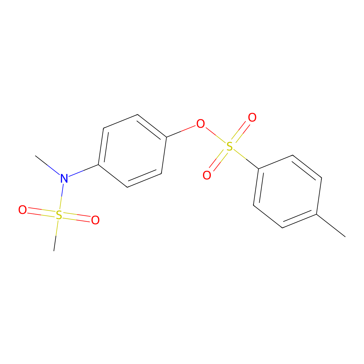 4-(N-methylmethanesulfonamido)phenyl 4-methylbenzene-1-sulfonate molecular structure, CAS 2757955-72-7