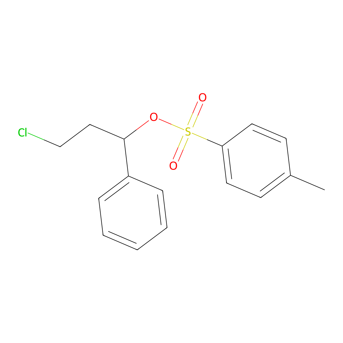 3-Chloro-1-phenylpropyl 4-methylbenzene-1-sulfonate molecular structure, CAS 2757955-90-9