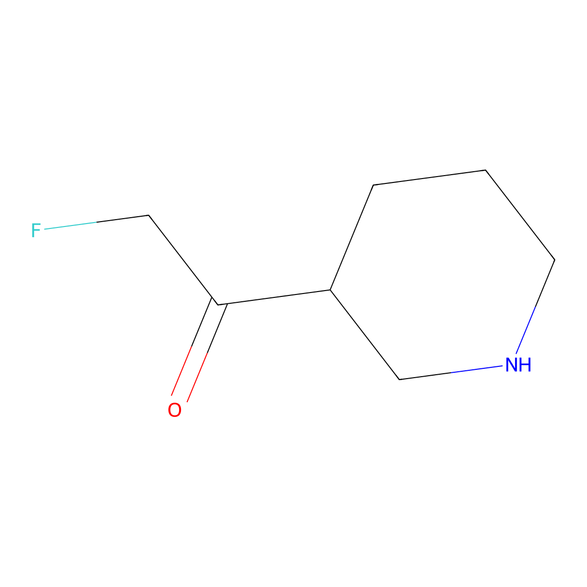 2-Fluoro-1-(piperidin-3-yl)ethan-1-one molecular structure, CAS 2757955-97-6