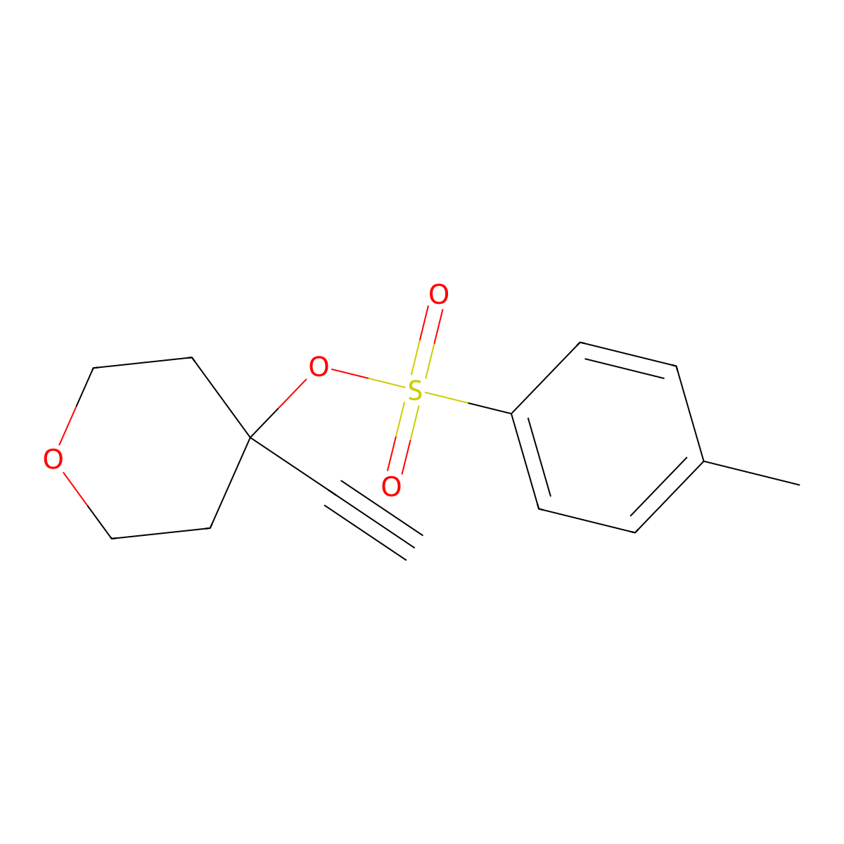 4-Ethynyloxan-4-yl 4-methylbenzene-1-sulfonate molecular structure, CAS 2757955-98-7