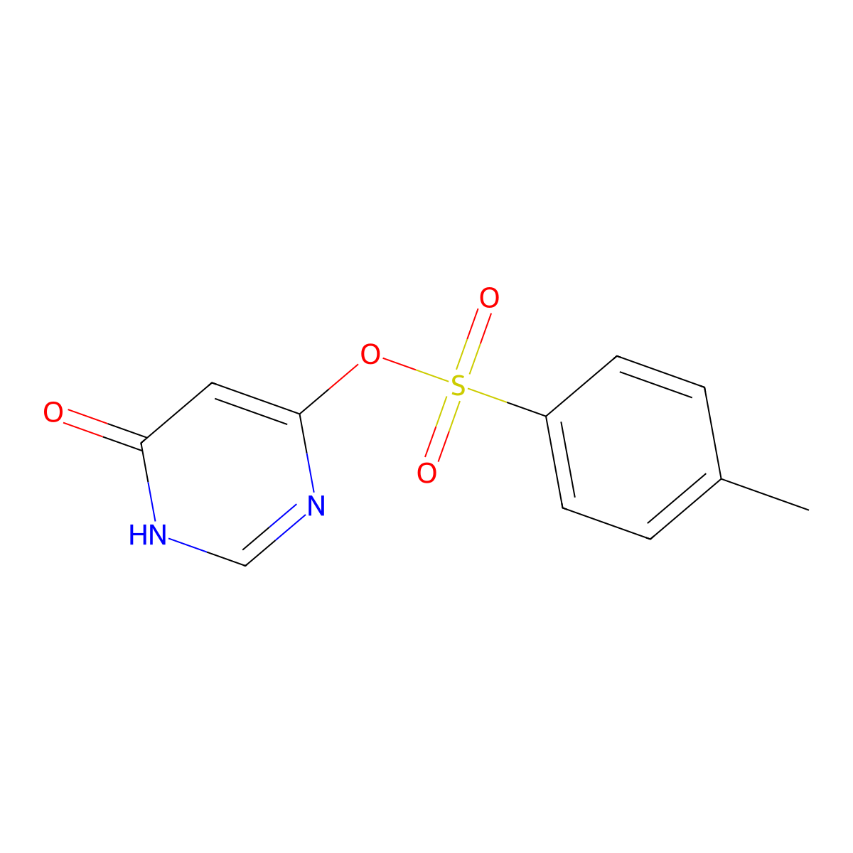 6-Oxo-1,6-dihydropyrimidin-4-yl 4-methylbenzene-1-sulfonate molecular structure, CAS 2757956-01-5