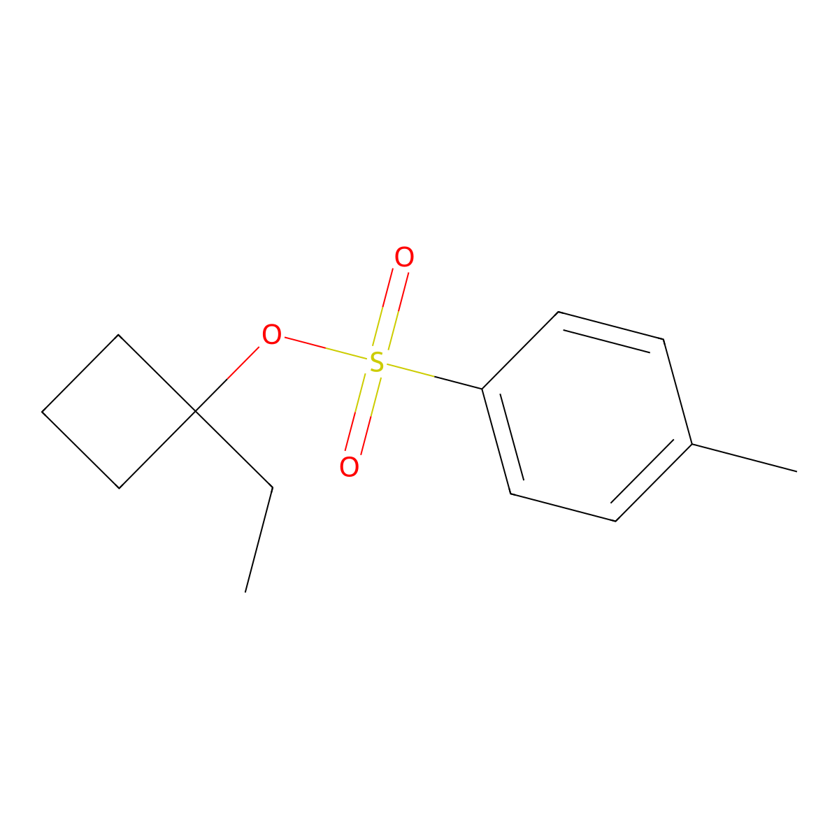 1-Ethylcyclobutyl 4-methylbenzene-1-sulfonate molecular structure, CAS 2757956-04-8