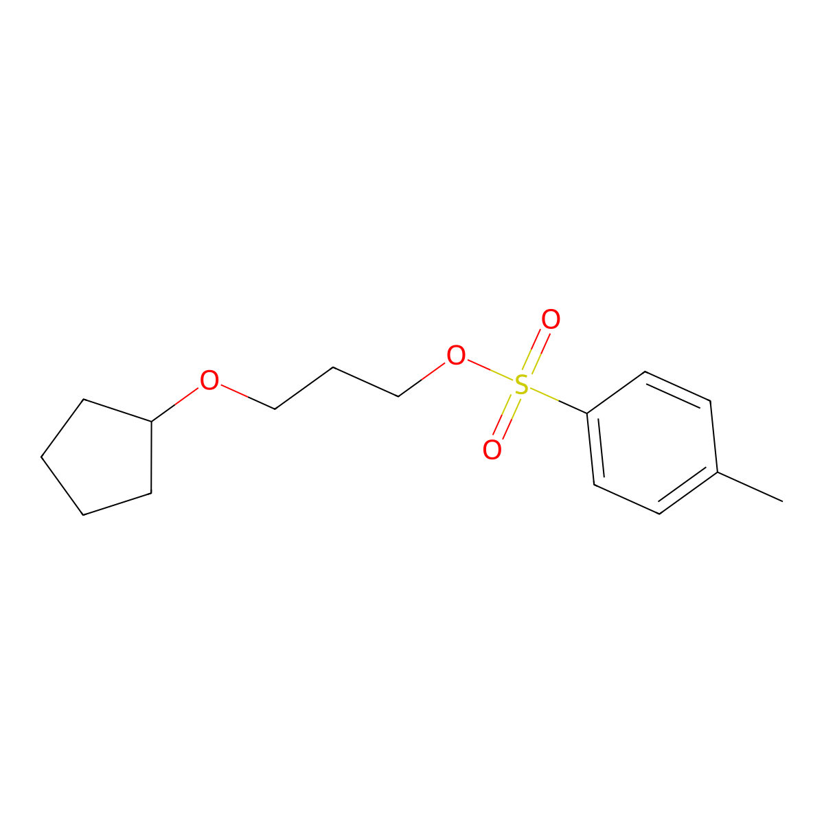 3-(Cyclopentyloxy)propyl 4-methylbenzene-1-sulfonate molecular structure, CAS 2757956-08-2