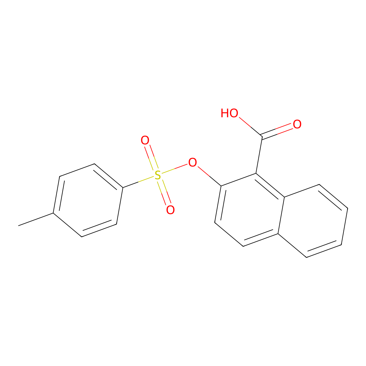 2-[(4-Methylbenzenesulfonyl)oxy]naphthalene-1-carboxylic acid molecular structure, CAS 2757956-09-3
