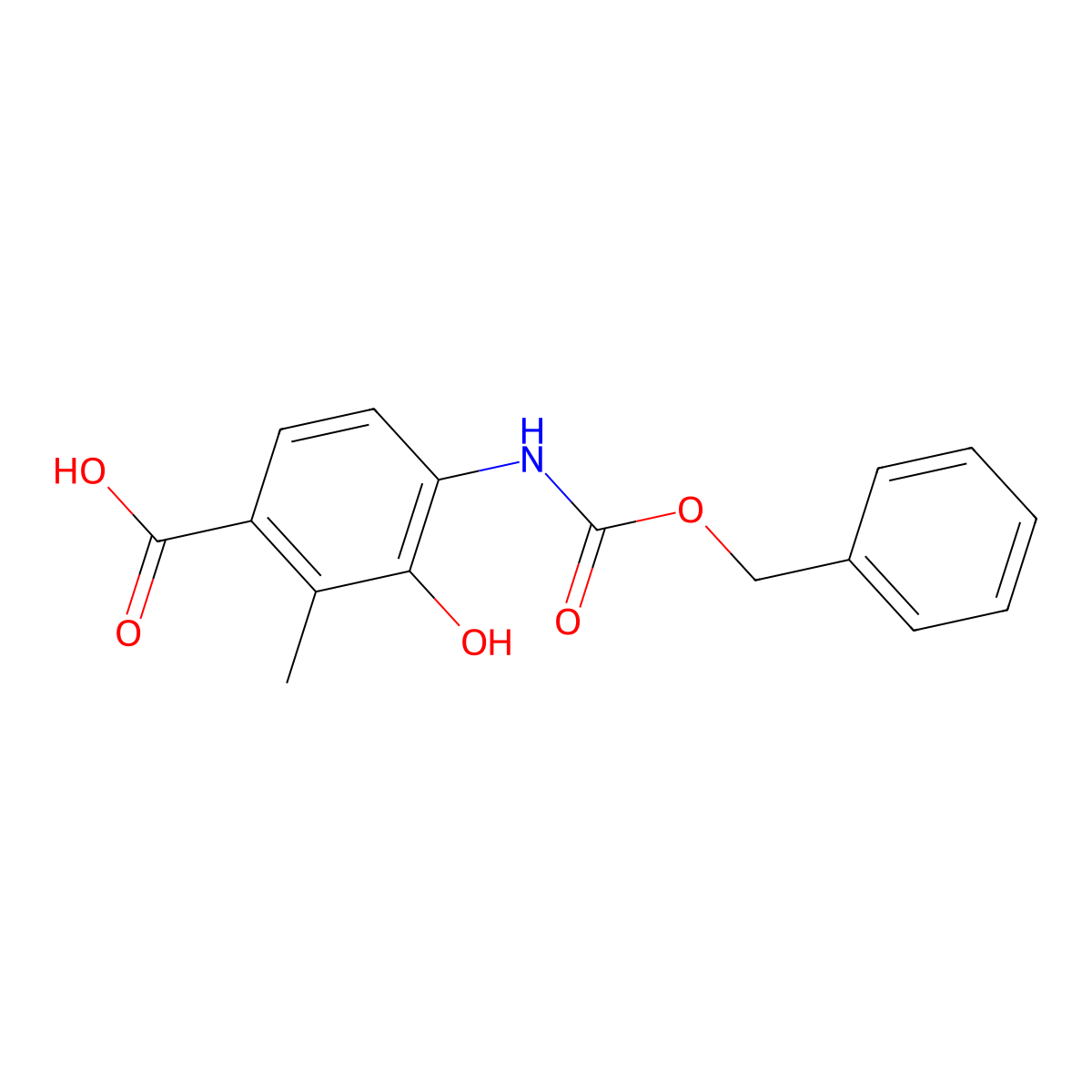 4-{[(Benzyloxy)carbonyl]amino}-3-hydroxy-2-methylbenzoic acid molecular structure, CAS 2757956-11-7
