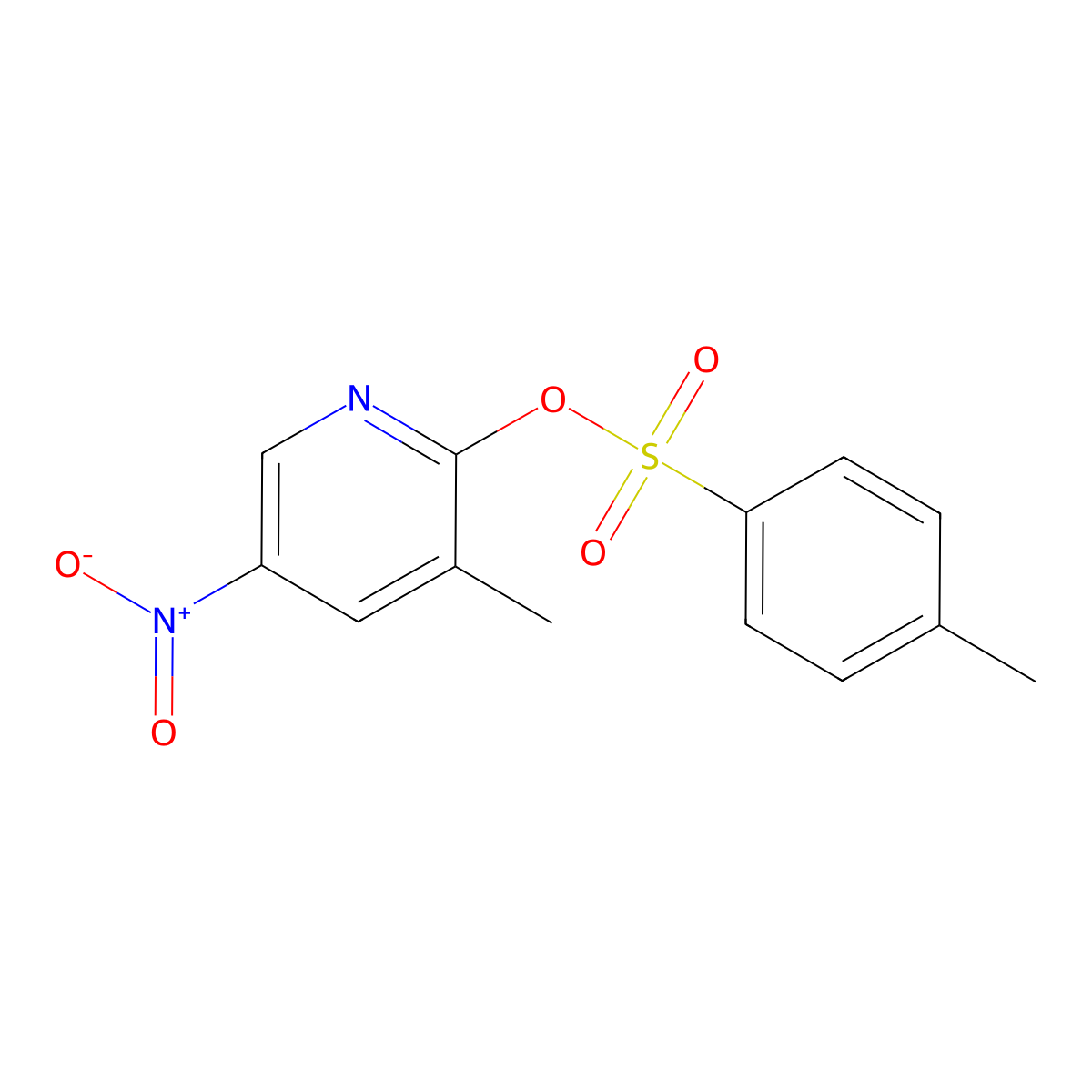 3-Methyl-5-nitropyridin-2-yl 4-methylbenzene-1-sulfonate molecular structure, CAS 2757956-22-0