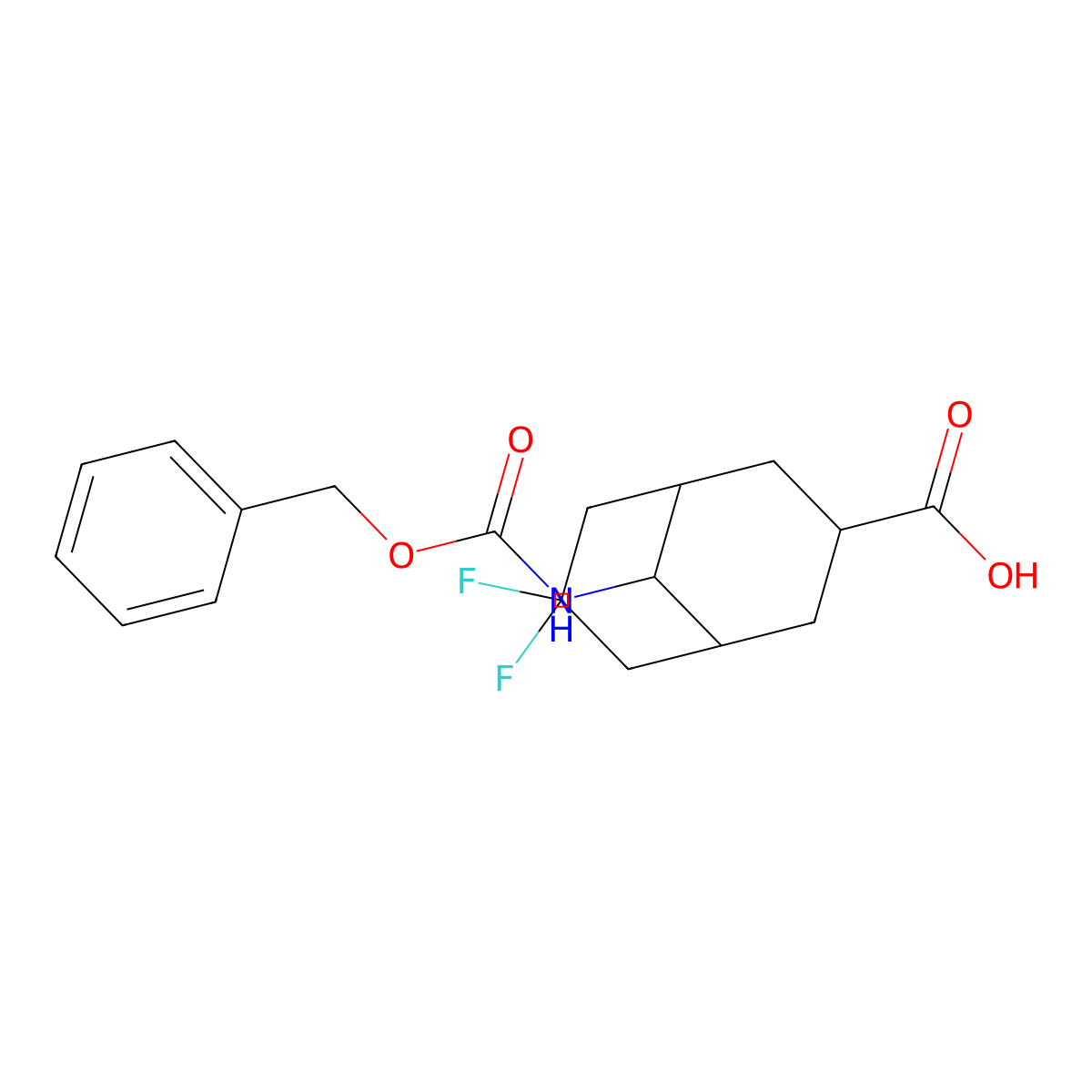 9-{[(Benzyloxy)carbonyl]amino}-7,7-difluorobicyclo[3.3.1]nonane-3-carboxylic acid molecular structure, CAS 2757956-26-4