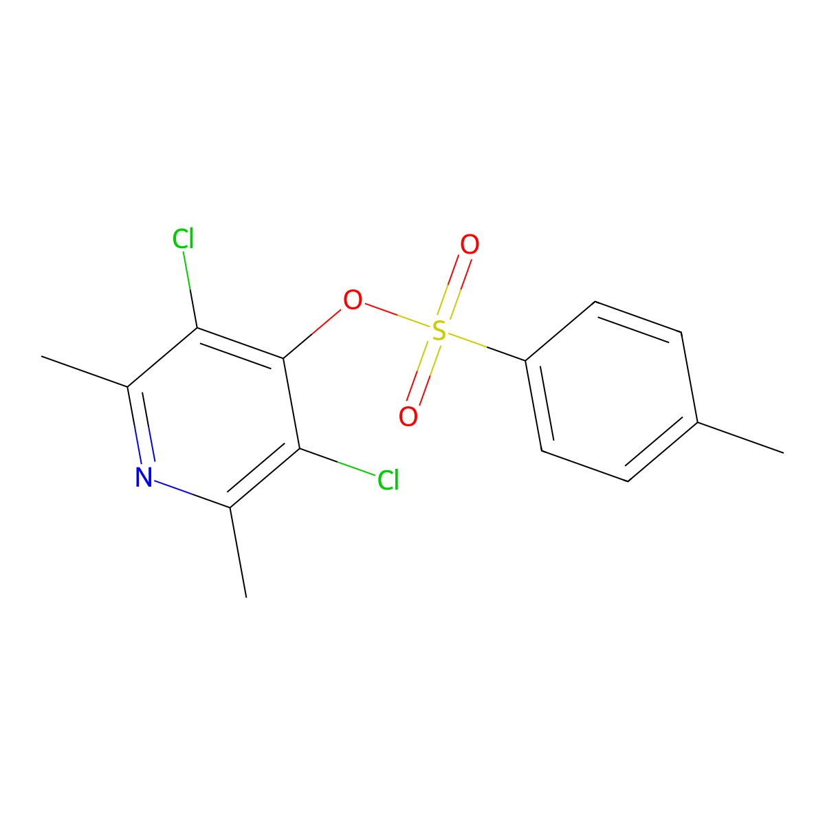 3,5-Dichloro-2,6-dimethylpyridin-4-yl 4-methylbenzene-1-sulfonate molecular structure, CAS 2757956-30-0