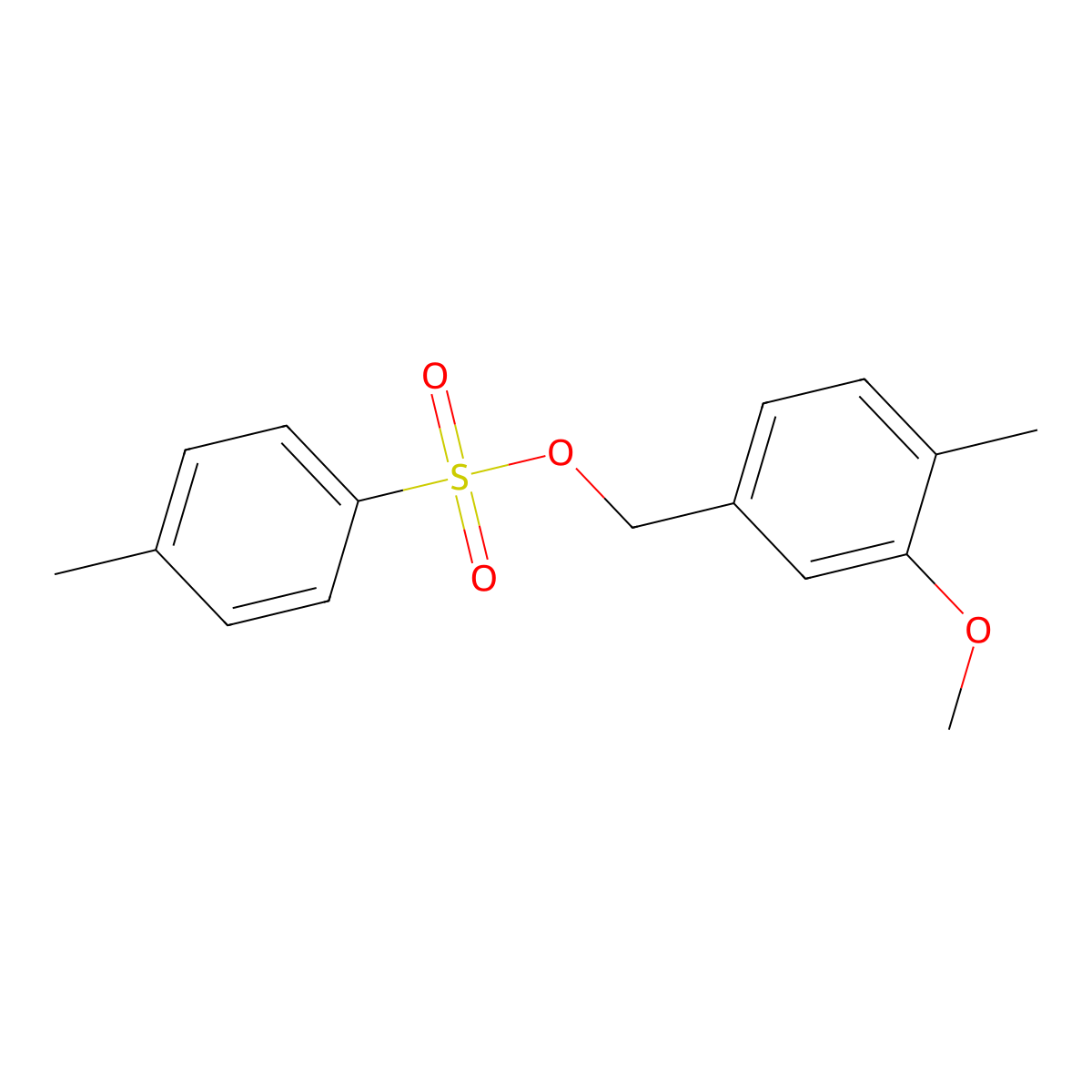 (3-Methoxy-4-methylphenyl)methyl 4-methylbenzene-1-sulfonate molecular structure, CAS 2757956-35-5