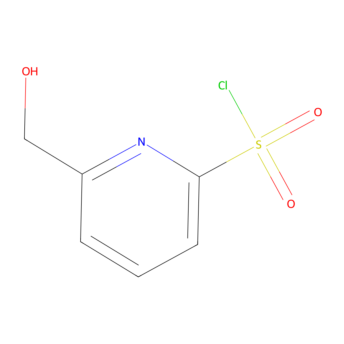 6-(Hydroxymethyl)pyridine-2-sulfonyl chloride molecular structure, CAS 2757956-42-4