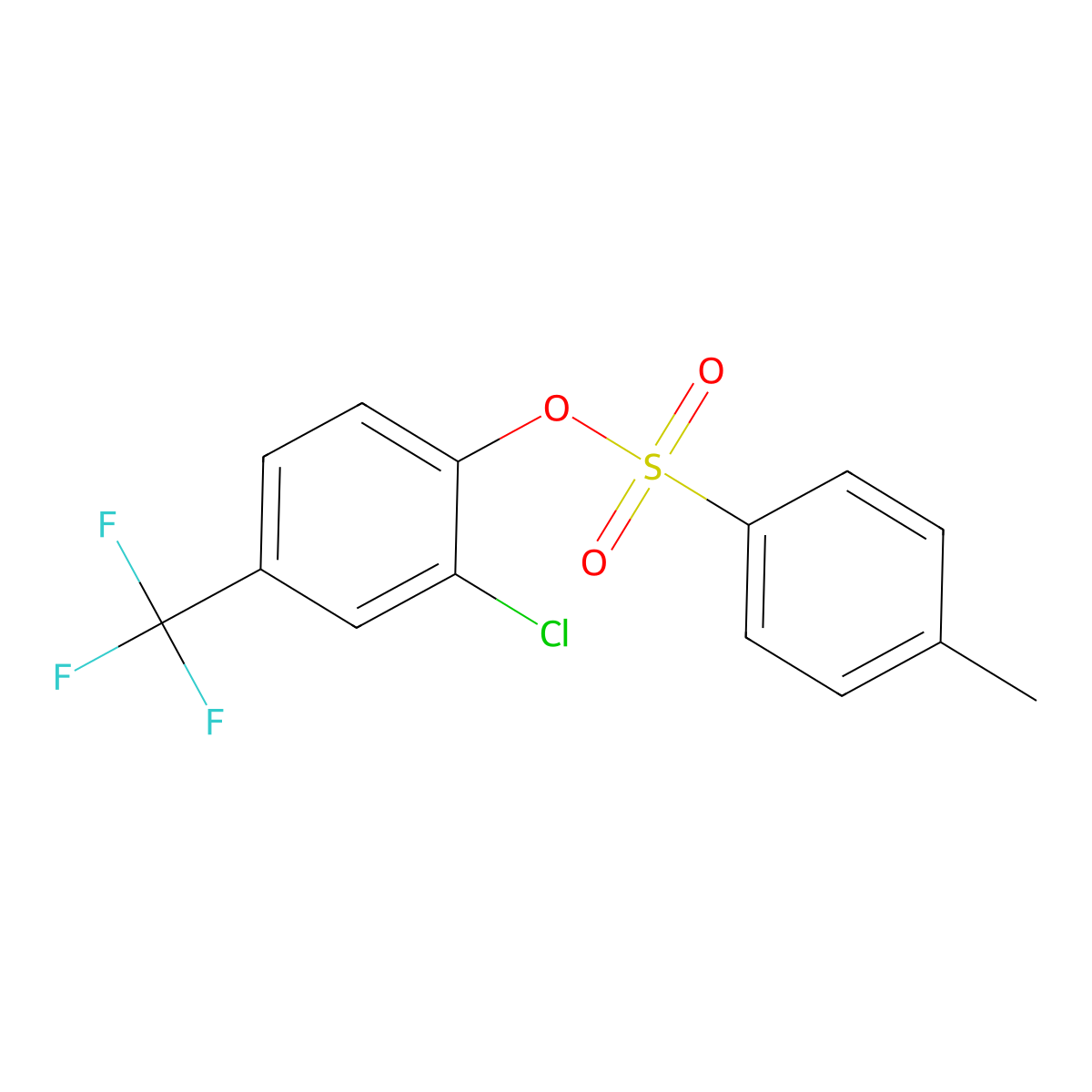 2-Chloro-4-(trifluoromethyl)phenyl 4-methylbenzene-1-sulfonate molecular structure, CAS 2757956-48-0