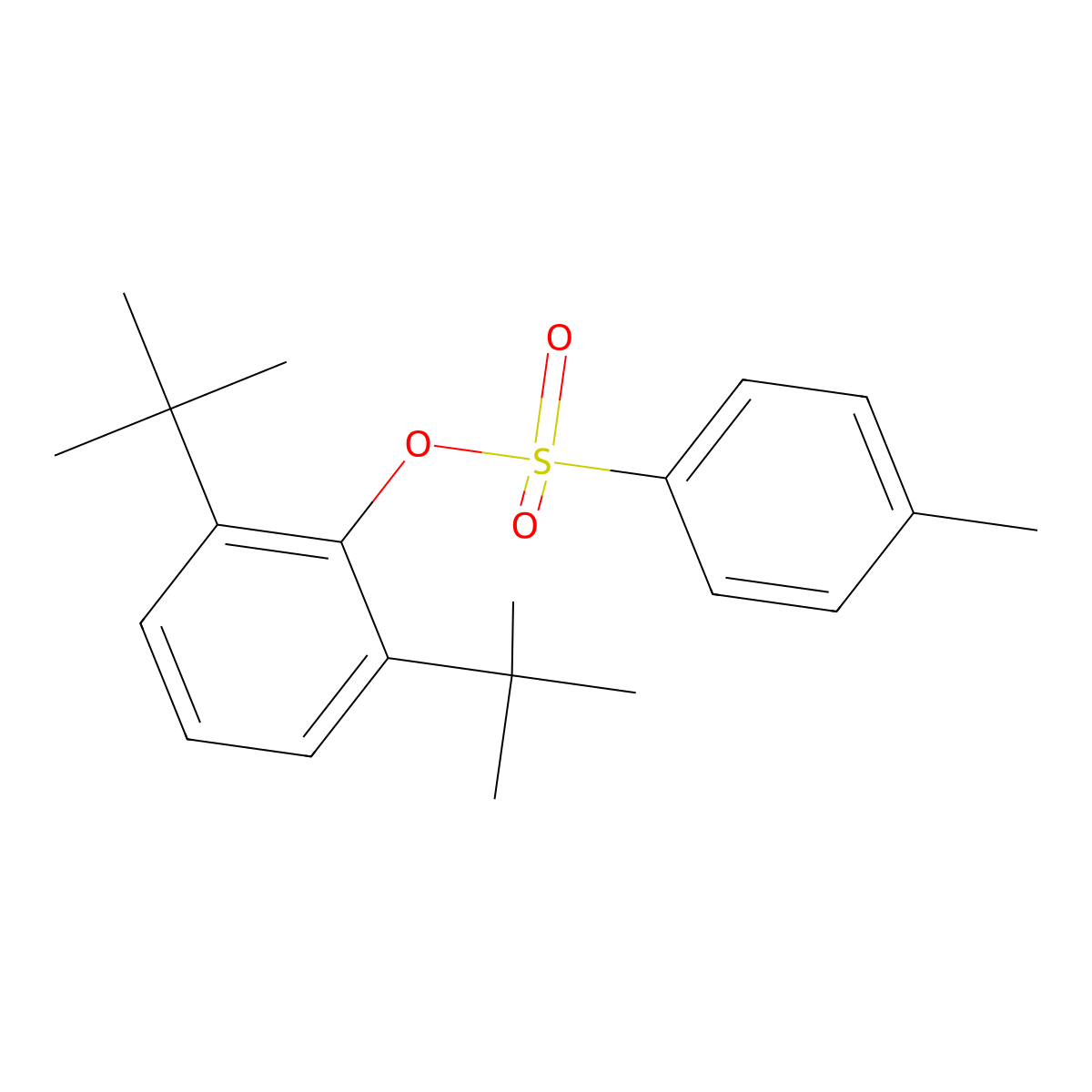 2,6-Di-tert-butylphenyl 4-methylbenzene-1-sulfonate molecular structure, CAS 2757956-55-9
