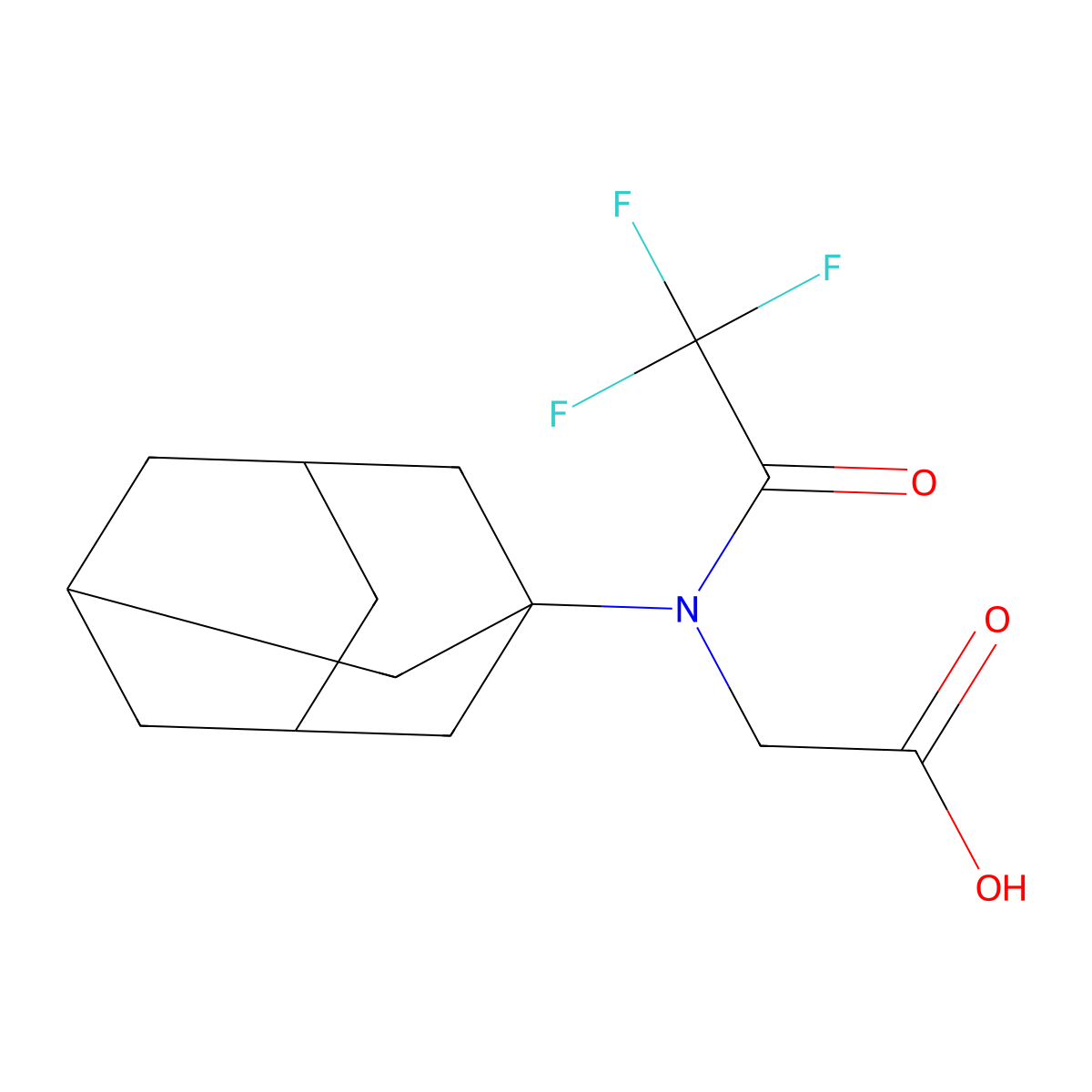 2-[N-(adamantan-1-yl)-2,2,2-trifluoroacetamido]acetic acid molecular structure, CAS 2757956-62-8