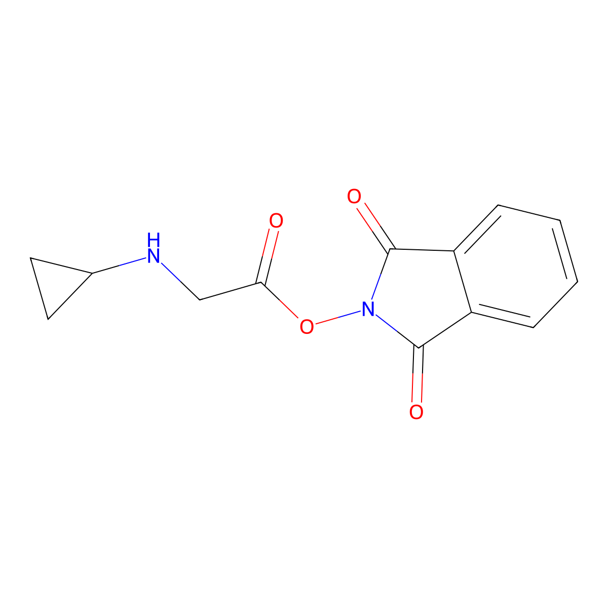 1,3-dioxo-2,3-dihydro-1H-isoindol-2-yl 2-(cyclopropylamino)acetate molecular structure, CAS 2757956-66-2