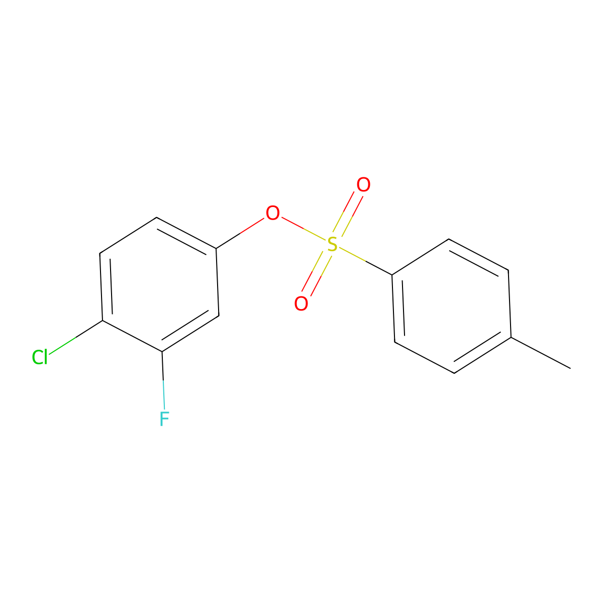4-Chloro-3-fluorophenyl 4-methylbenzene-1-sulfonate molecular structure, CAS 2757958-11-3