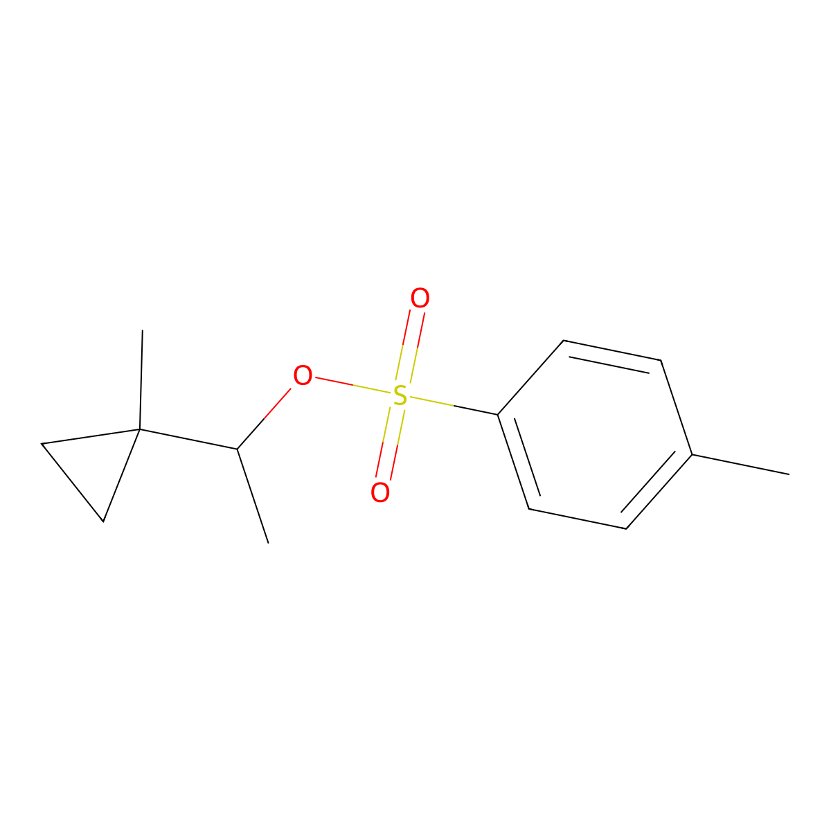 1-(1-Methylcyclopropyl)ethyl 4-methylbenzene-1-sulfonate molecular structure, CAS 2757958-21-5
