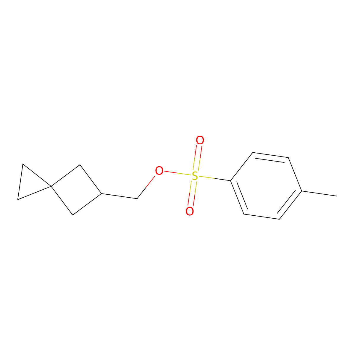 {Spiro[2.3]hexan-5-yl}methyl 4-methylbenzene-1-sulfonate molecular structure, CAS 2757958-35-1
