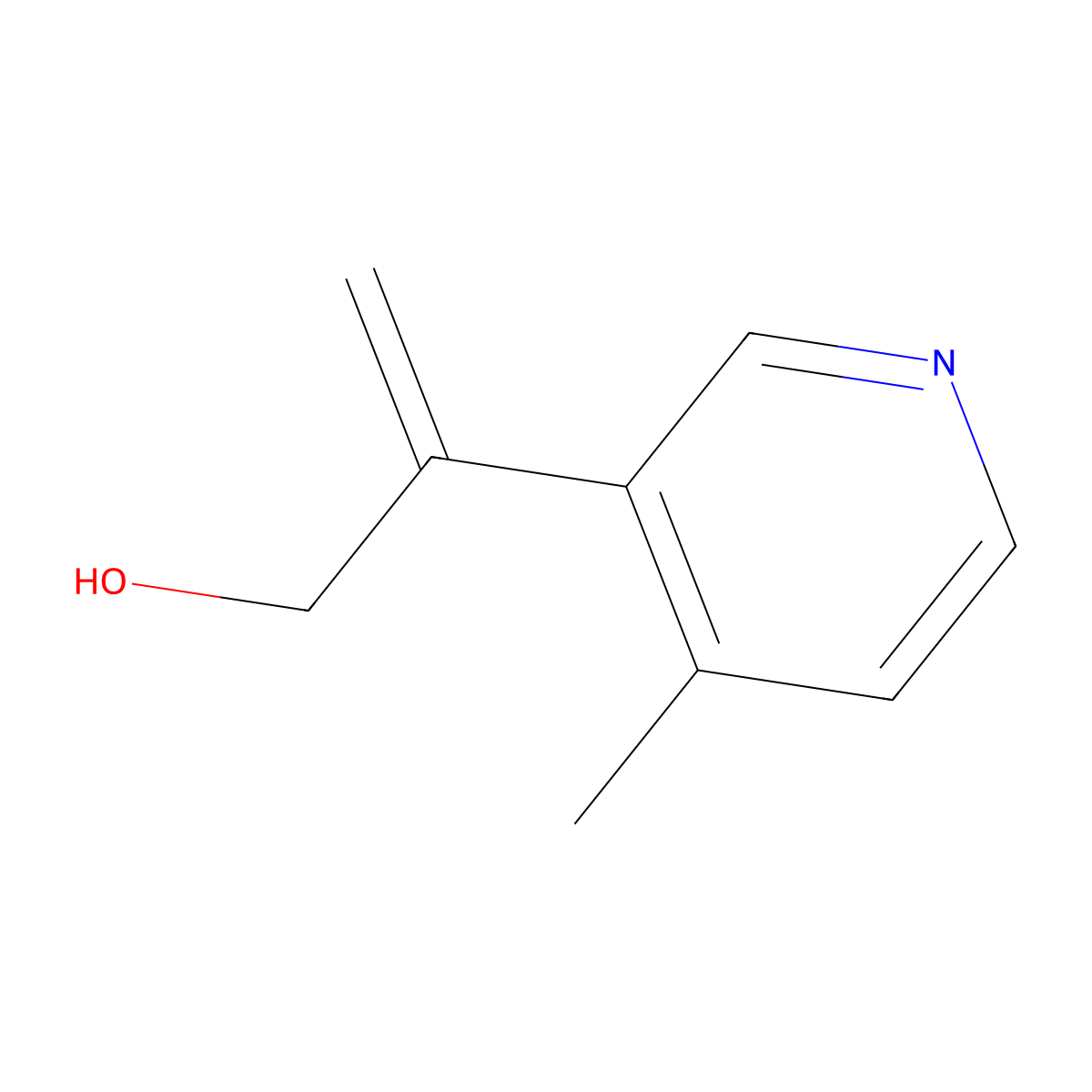 2-(4-Methylpyridin-3-yl)prop-2-en-1-ol molecular structure, CAS 2757958-61-3