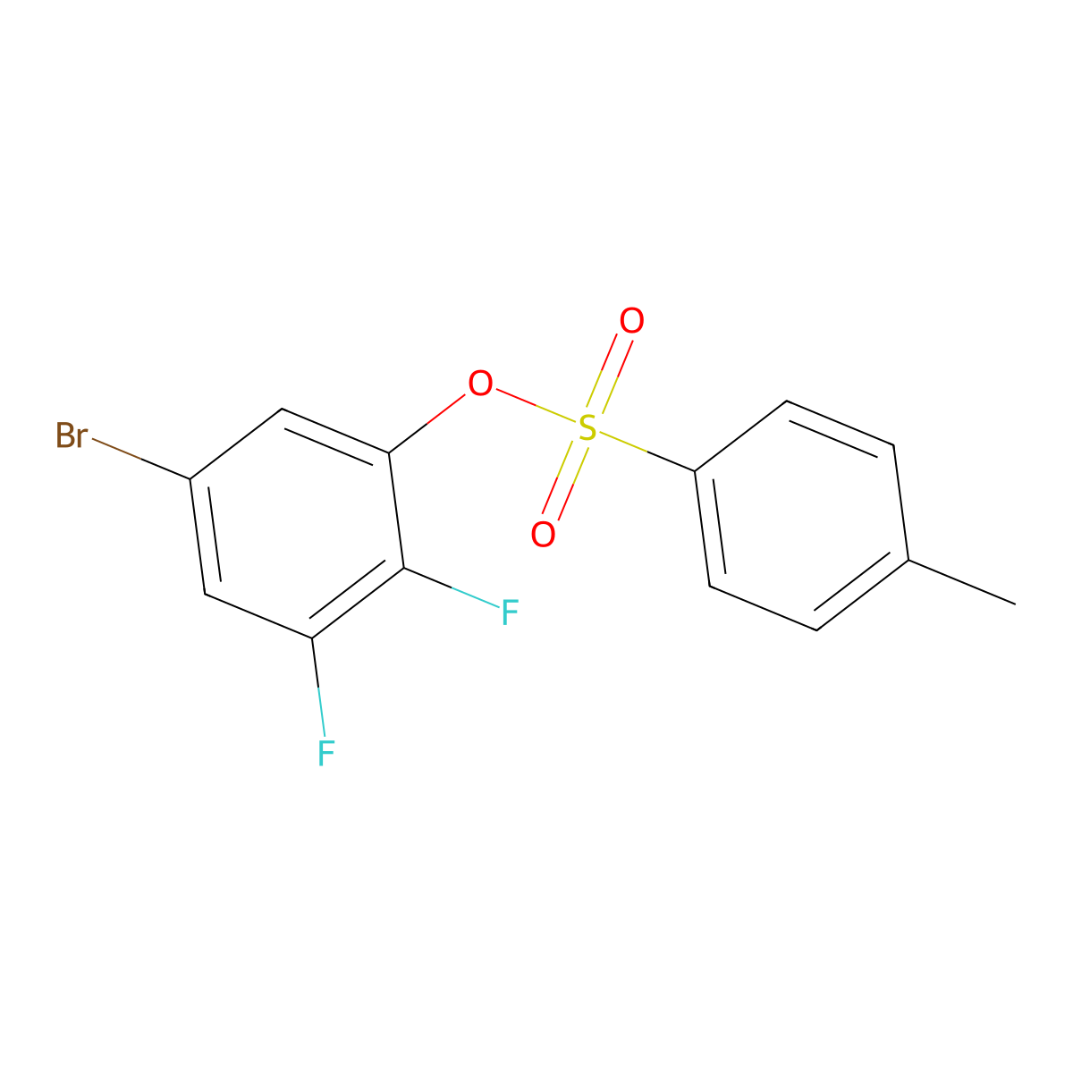 5-Bromo-2,3-difluorophenyl 4-methylbenzene-1-sulfonate molecular structure, CAS 2757958-62-4