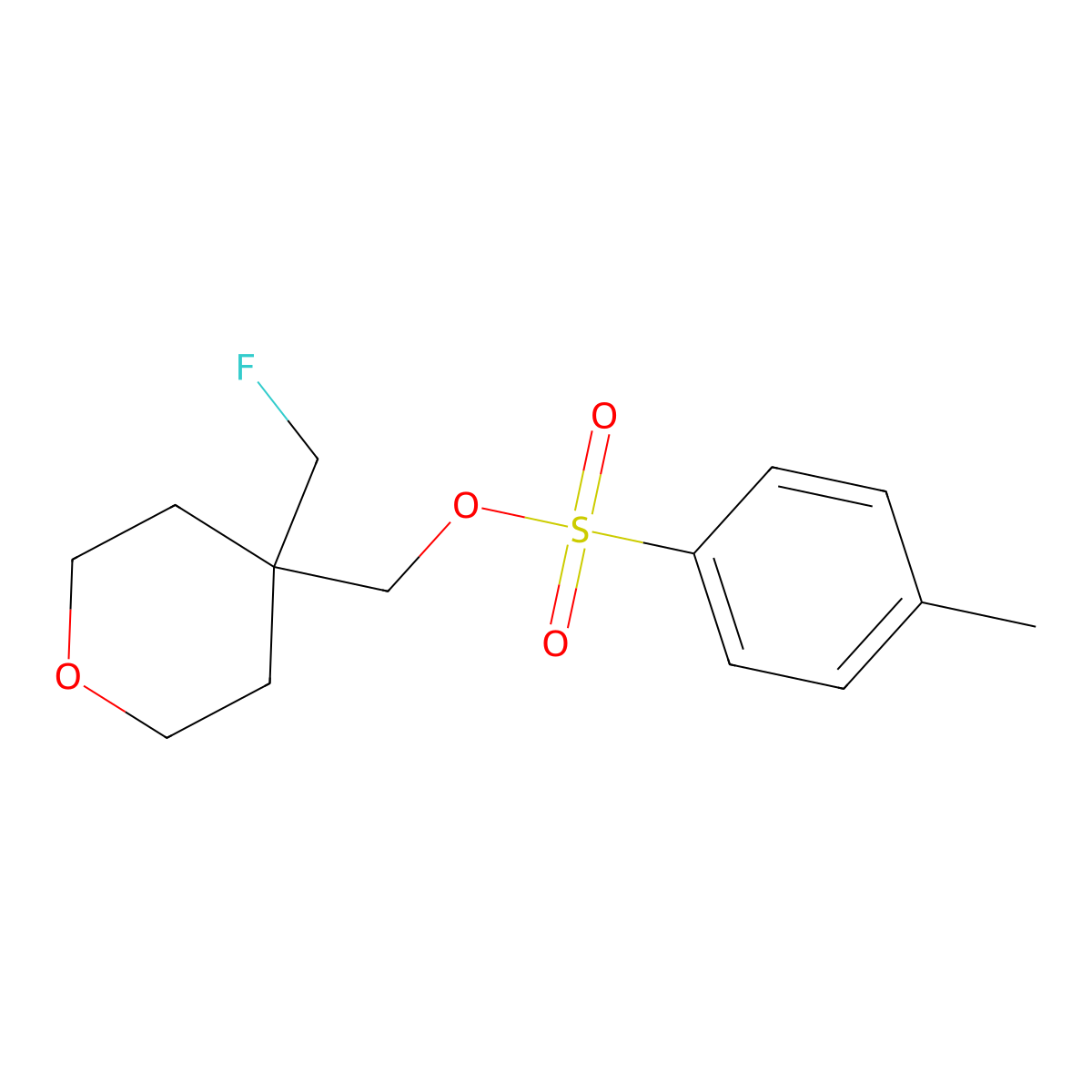 [4-(Fluoromethyl)oxan-4-yl]methyl 4-methylbenzene-1-sulfonate molecular structure, CAS 2757958-67-9