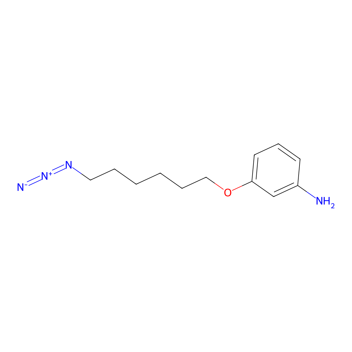 3-[(6-Azidohexyl)oxy]aniline molecular structure, CAS 2757958-75-9