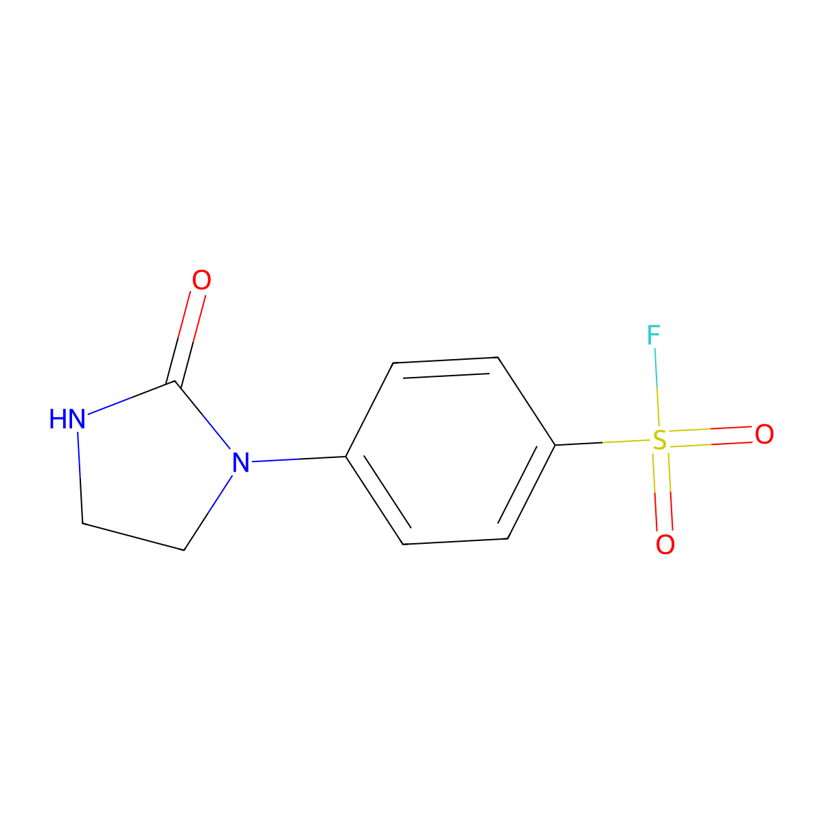 4-(2-Oxoimidazolidin-1-yl)benzene-1-sulfonyl fluoride molecular structure, CAS 2757958-83-9