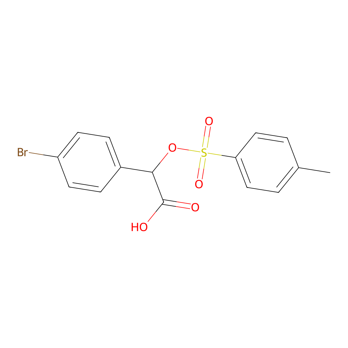 2-(4-Bromophenyl)-2-[(4-methylbenzenesulfonyl)oxy]acetic acid molecular structure, CAS 2757958-84-0