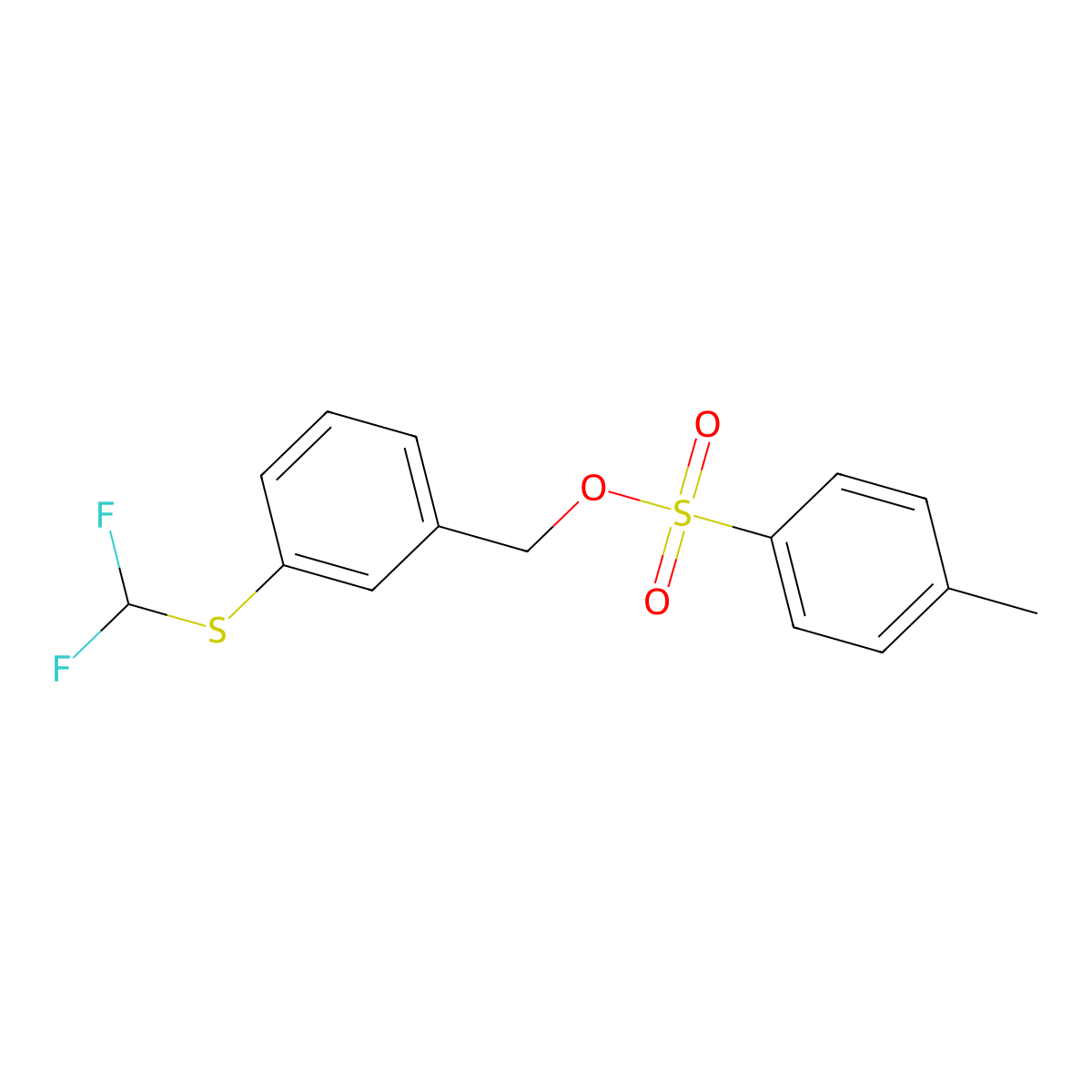 {3-[(Difluoromethyl)sulfanyl]phenyl}methyl 4-methylbenzene-1-sulfonate molecular structure, CAS 2757958-95-3