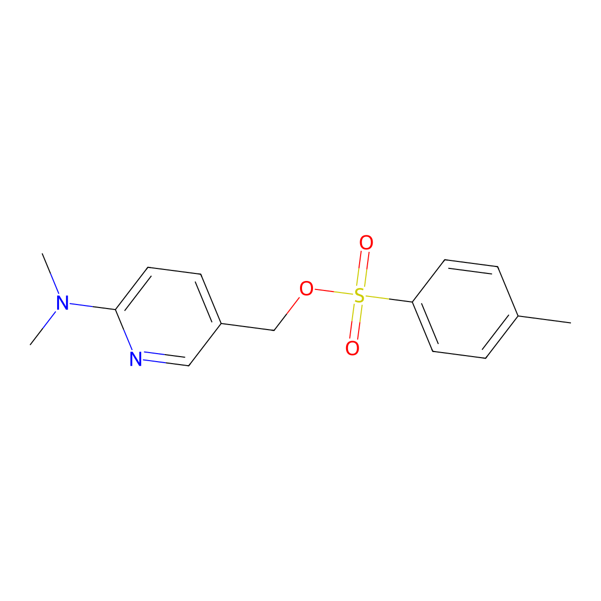 [6-(Dimethylamino)pyridin-3-yl]methyl 4-methylbenzene-1-sulfonate molecular structure, CAS 2757958-98-6