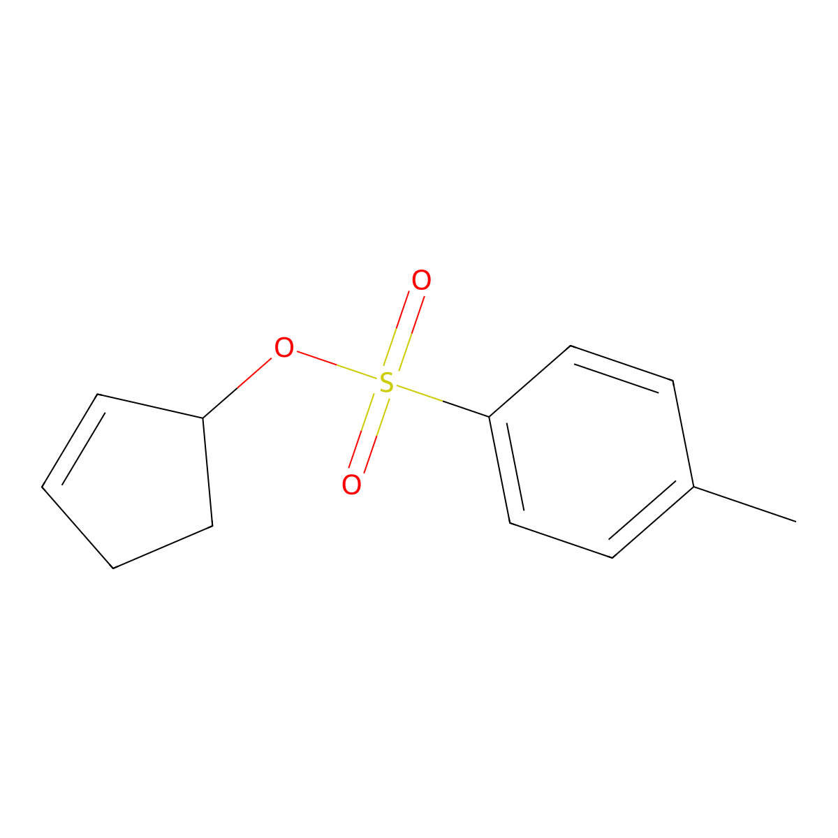 Cyclopent-2-en-1-yl 4-methylbenzene-1-sulfonate molecular structure, CAS 2757958-99-7