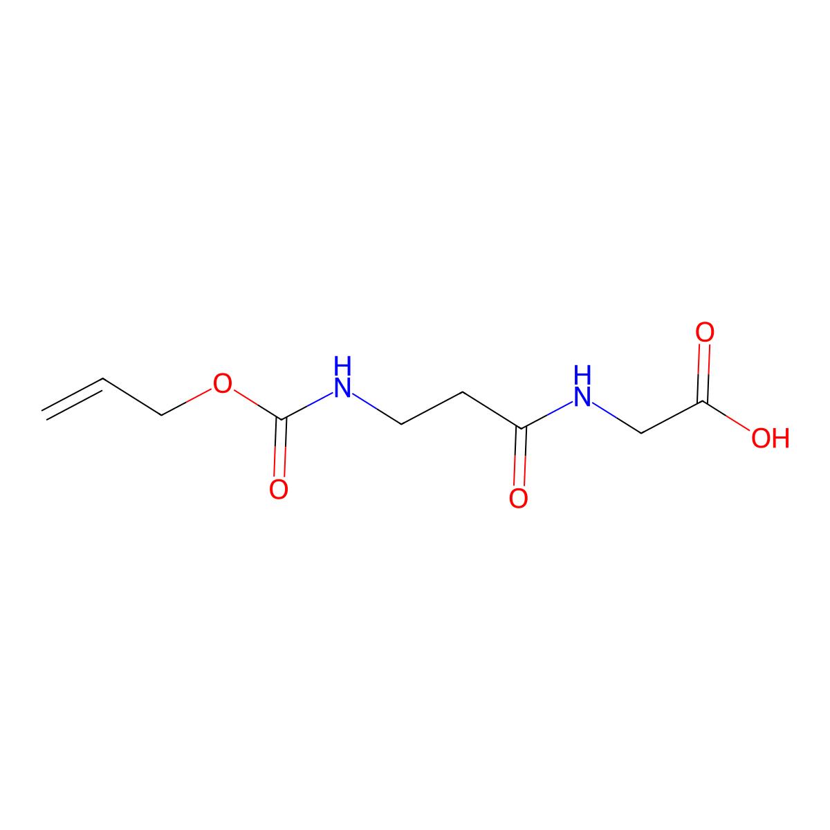 2-(3-{[(Prop-2-en-1-yloxy)carbonyl]amino}propanamido)acetic acid molecular structure, CAS 2757959-08-1